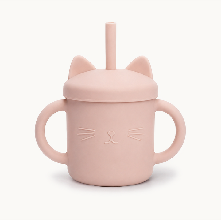 Kitten Silicone Straw Training Cup