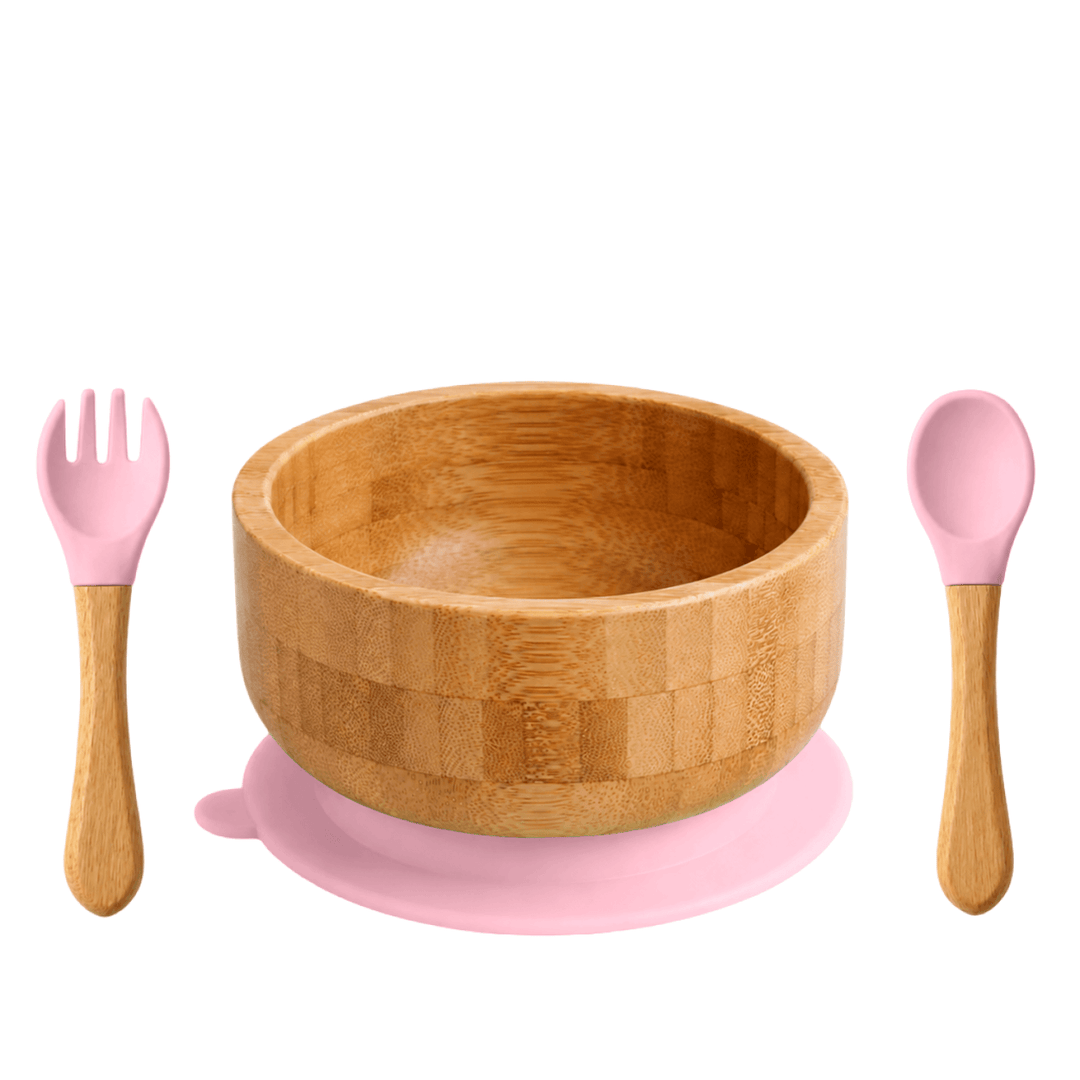 Pure Nest Bamboo Suction Bowl Set