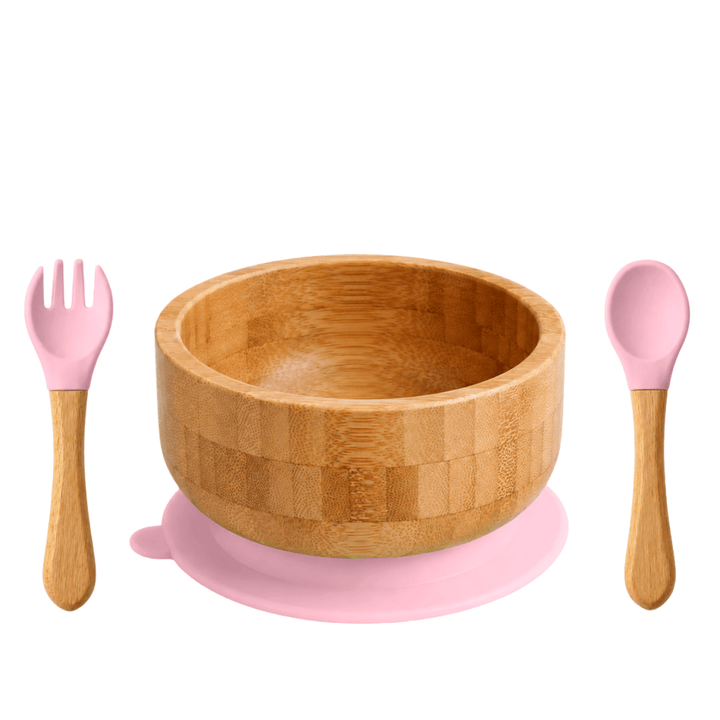 Pure Nest Bamboo Suction Bowl Set