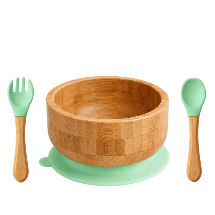 Pure Nest Bamboo Suction Bowl Set