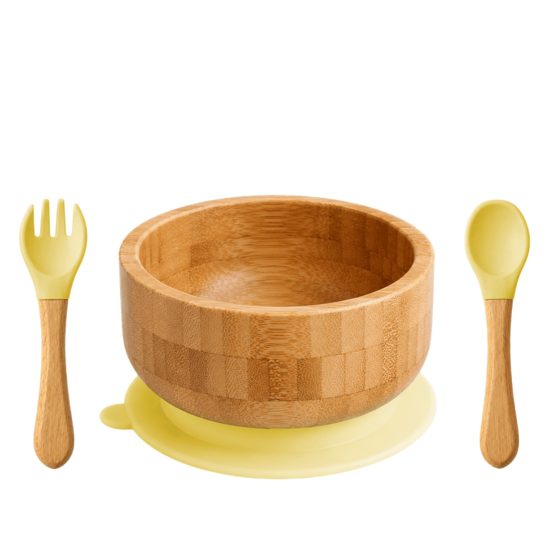 Pure Nest Bamboo Suction Bowl Set