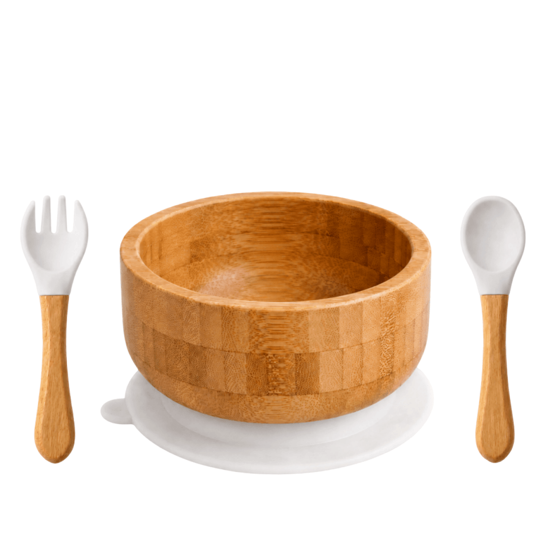 Pure Nest Bamboo Suction Bowl Set
