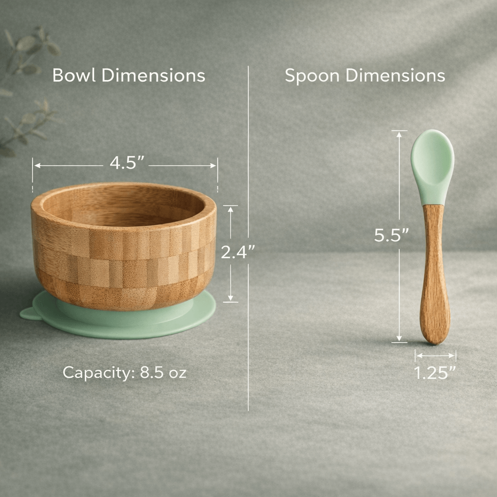 Classic Bamboo Suction Bowl + Spoon
