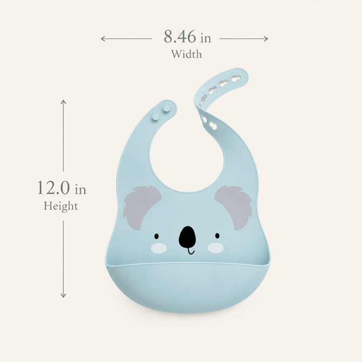 Tiny Zoo 2-Piece Silicone Bib Set