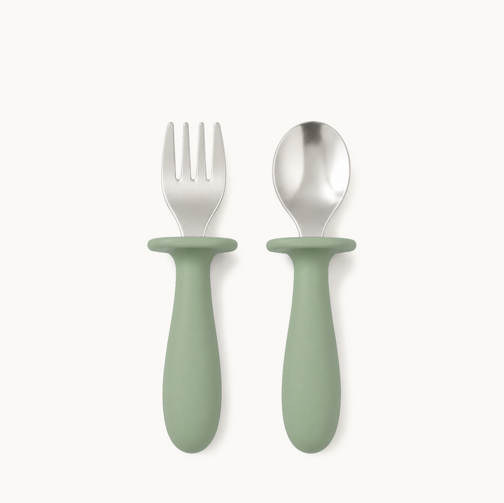 Utensílios de autoalimentação para crianças do ursinho