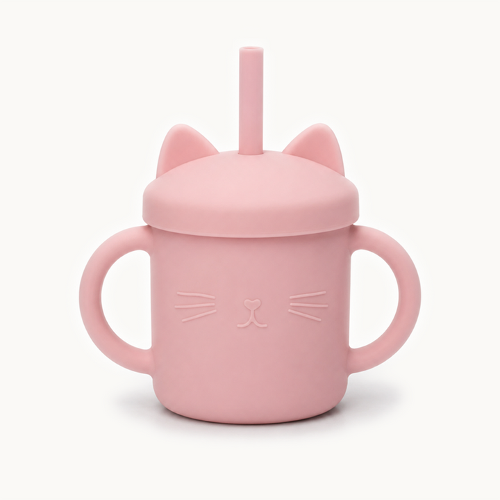 Kitten Silicone Straw Training Cup