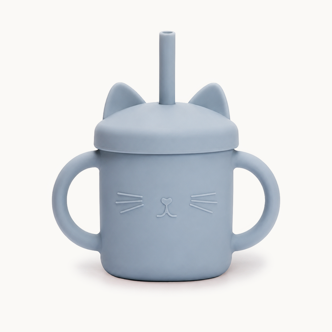 Kitten Silicone Straw Training Cup