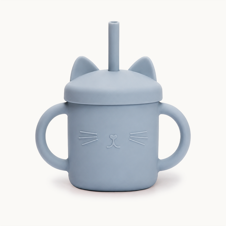 Kitten Silicone Straw Training Cup