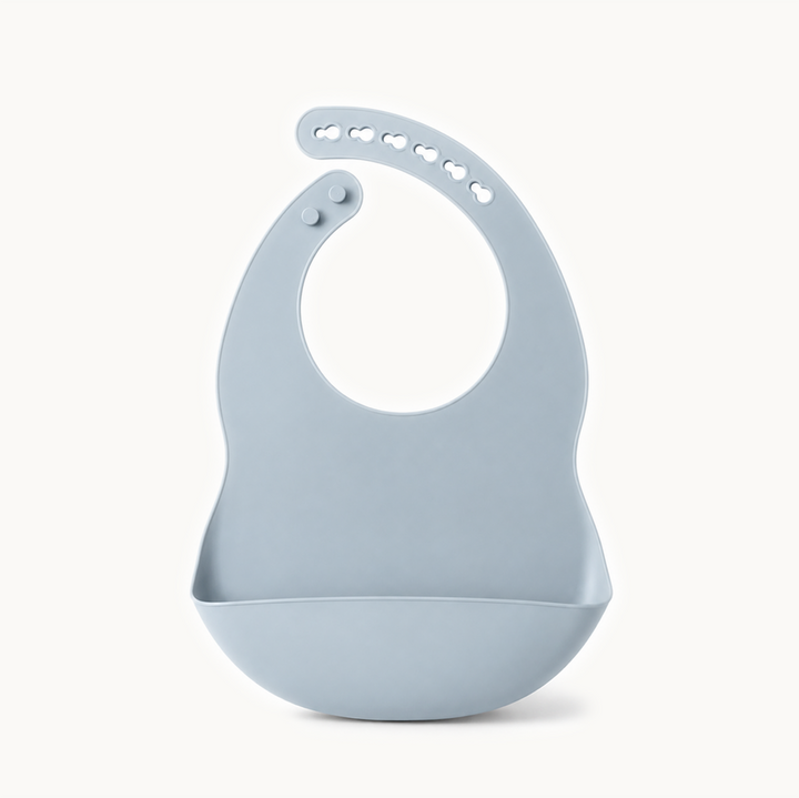 Babador de silicone para bebê de cor sólida