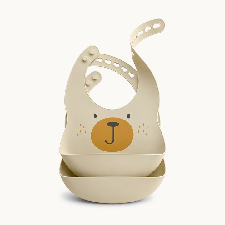 Tiny Zoo 2-Piece Silicone Bib Set