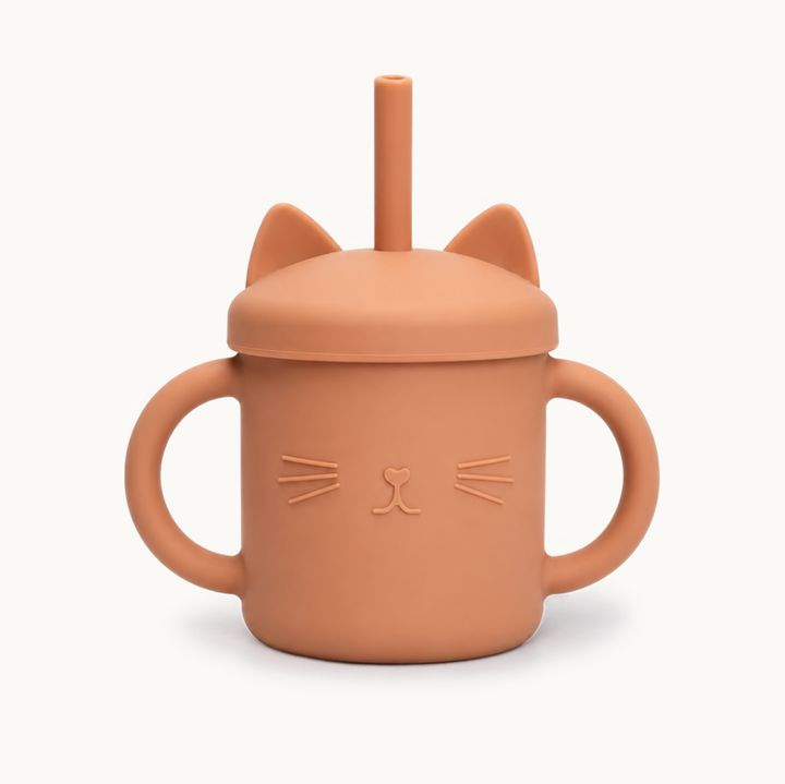 Kitten Silicone Straw Training Cup