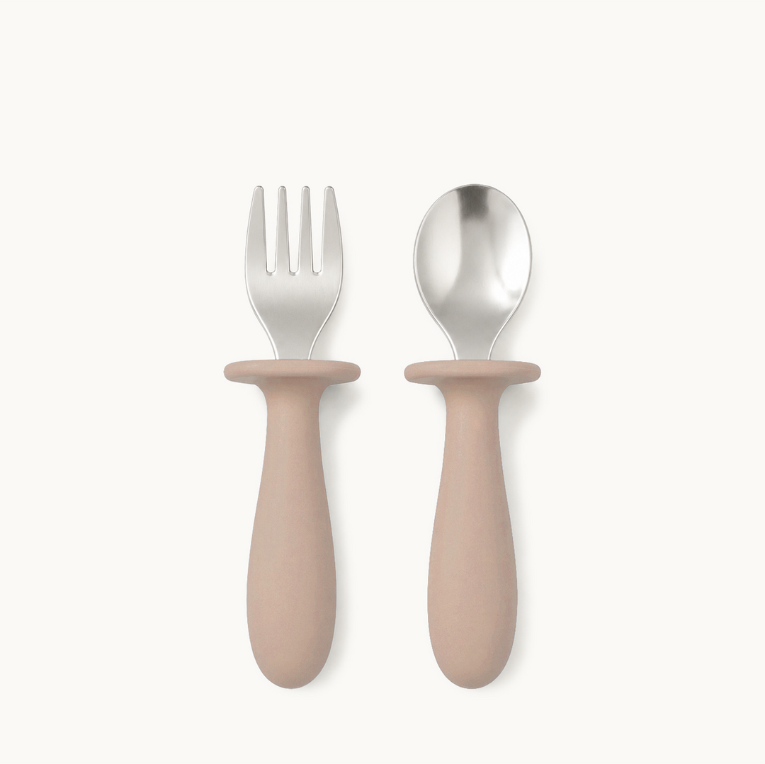 Utensílios de autoalimentação para crianças do ursinho