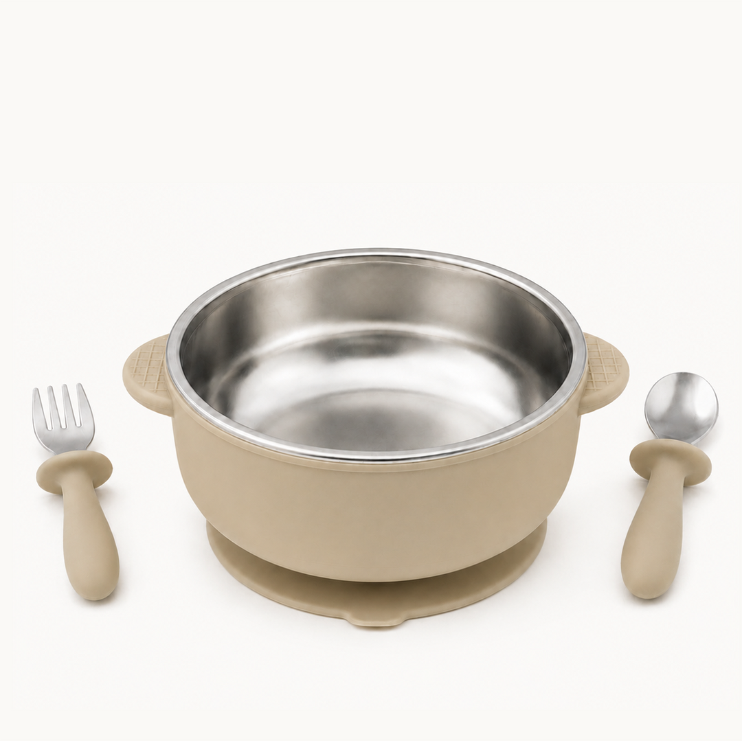 Duo Stainless Steel Suction Bowl Set