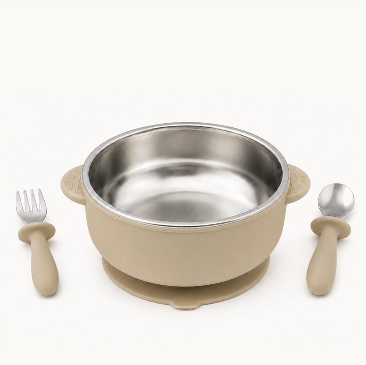 Duo Stainless Steel Suction Bowl Set