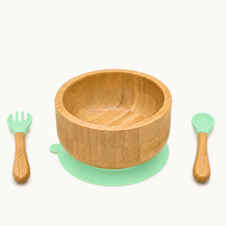 Classic Bamboo Suction Bowl Set