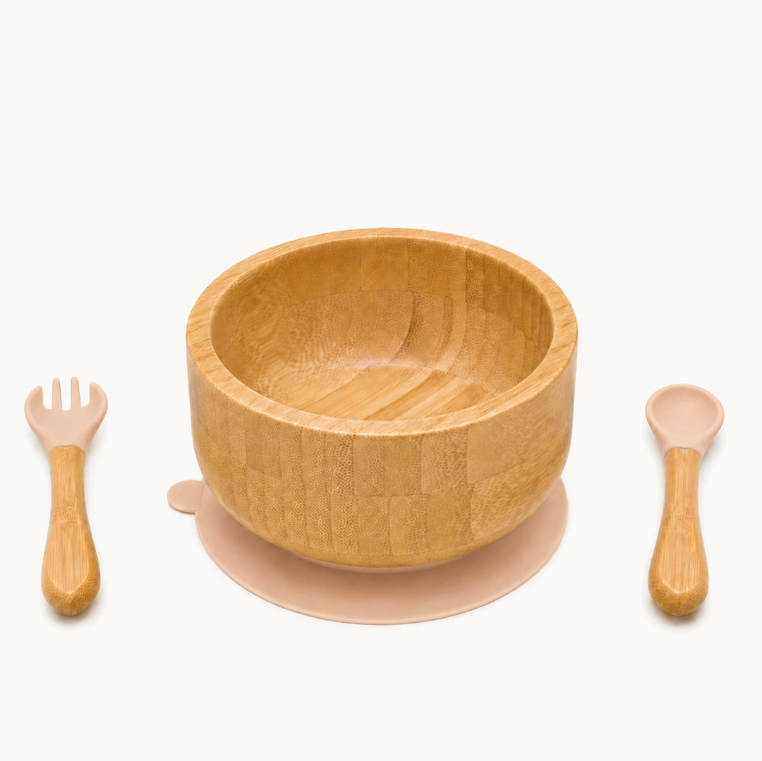 Classic Bamboo Suction Bowl Set