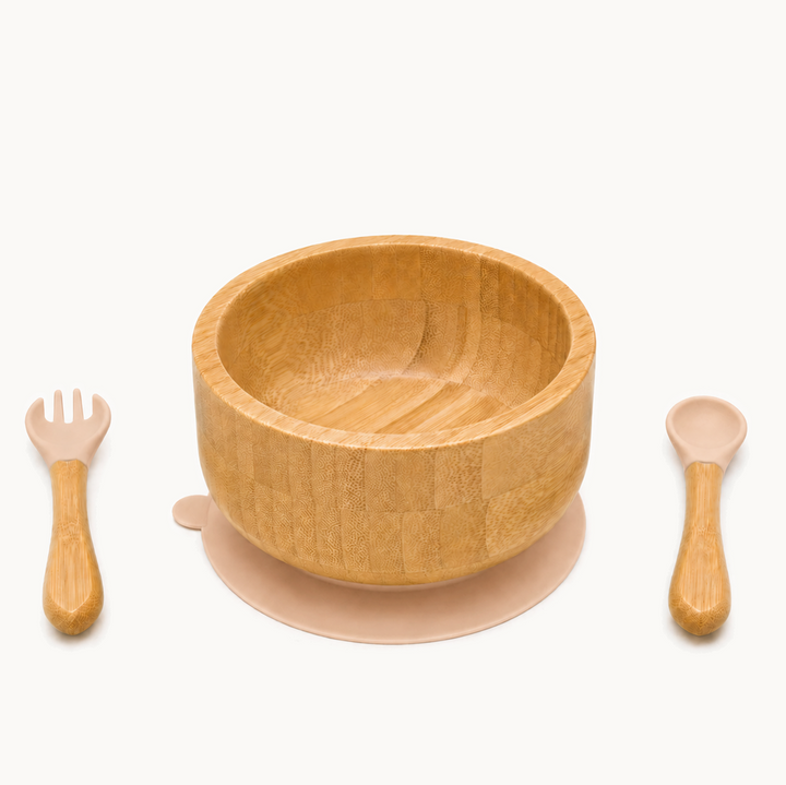 Classic Bamboo Suction Bowl Set