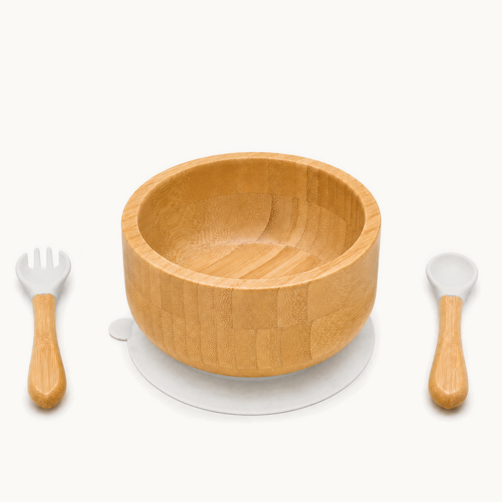 Classic Bamboo Suction Bowl Set