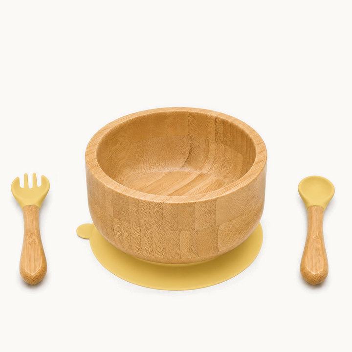 Classic Bamboo Suction Bowl Set